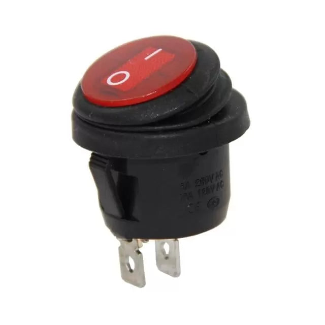 Ic-133w Yuvarlak Işıklı Su Geçirmez 2p On-off Anahtar