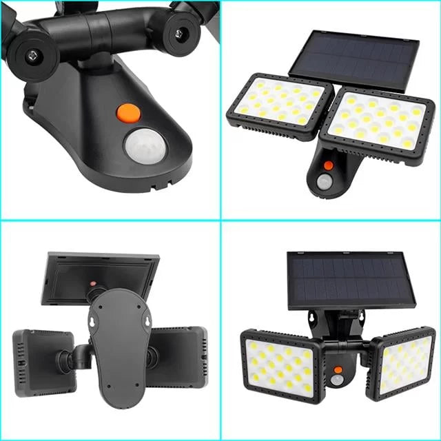Powermaster Sensörlü 36 Cob Ledli Solar Aydınlatmalı Duvar Lambası W770b