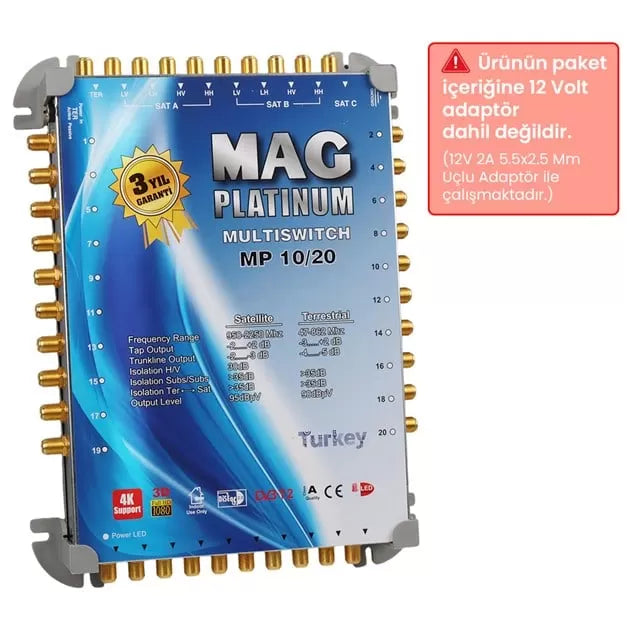 10*20 Sonlu/kaskatlı Swıtchlı Uydu Santrali Mag Platınum
