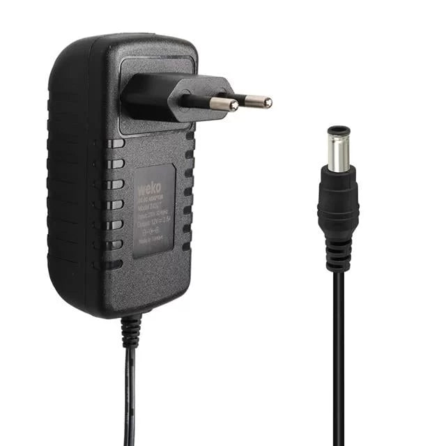 Weko 12 Volt - 2.5 Amper 5.5*2.5 Uçlu Yerli Üretim Plastik Kasa Priz Tipi Adaptör