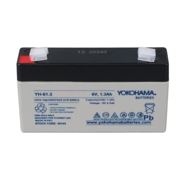Yokohama Yh-61.3 6 Volt - 1.3 Amper Akü (98x25x52 Mm)