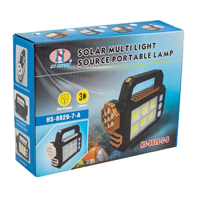 Powermaster Hs-8029-7-b 3 Modlu 6 Cob Ledli Taşınabilir Solar Lamba