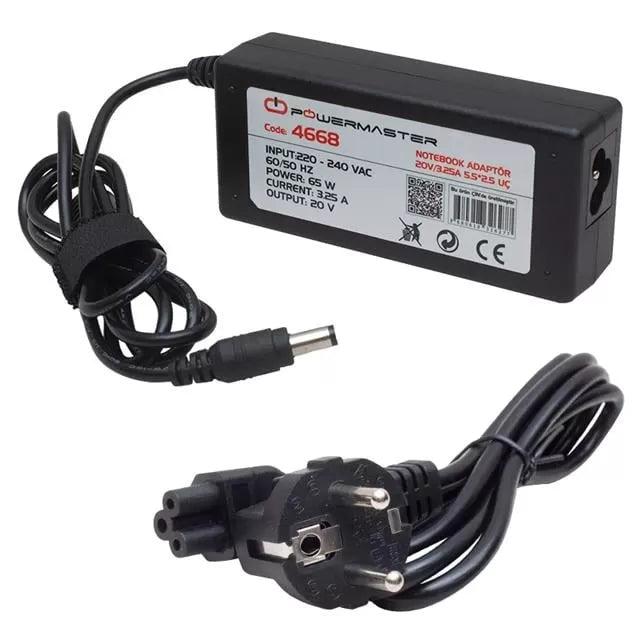Powermaster Pm-4668 20 Volt - 3.25 Amper 5.5*2.5 Mm Uçlu Adaptör (lenovo Ibm Notebook)