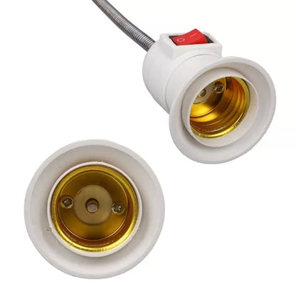 Ledx Dy-112 Prizden E27 Duya Dönüştürücü 26cm Spiralli Anahtarlı Duy