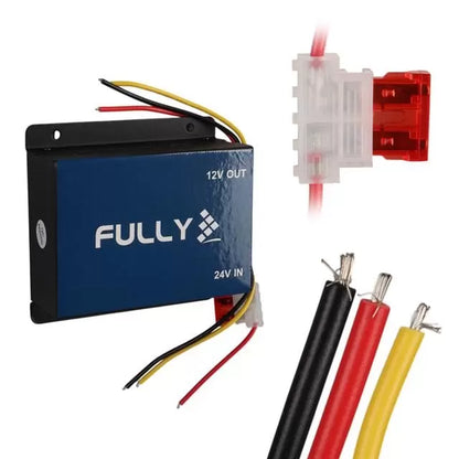 Fully 2412 24v/12v Dc-dc 30 Amper Oto Akü Voltaj Konvertör Oto-kamyon-tır Uyumlu