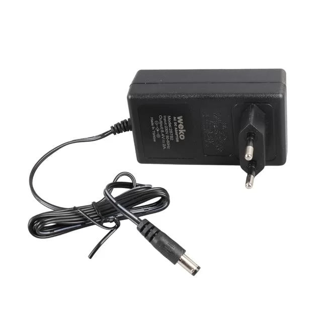 Weko 8.4 Volt - 2 Amper 5.5x2.5mm Uçlu Priz Tip Kırmızı Yeşil Ledli Yerli Üretim Akü Şarj Adaptörü