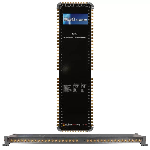 Mag Platinum Mp 10/72 Multiswitch - 10 Giriş 72 Çıkışlı Merkezi Uydu Santrali Hybrid 4k Ve 3d Destekli